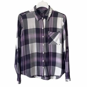 Eddie Bauer Women’s Shirt Gray Pink Size M
